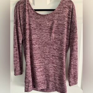Athleta long sleeve open back top